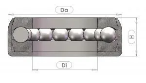 Axial ball bearings DLG100